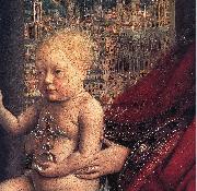 EYCK, Jan van The Virgin of Chancellor Rolin (detail) ds oil painting on canvas
